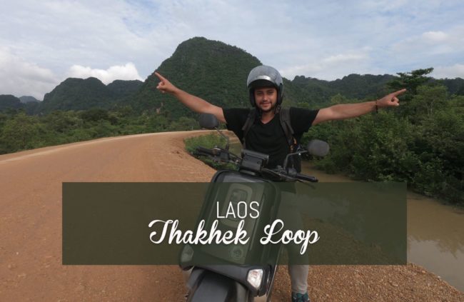 ma boucle à moto à thakhek au laos