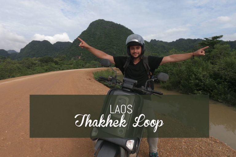 ma boucle à moto à thakhek au laos